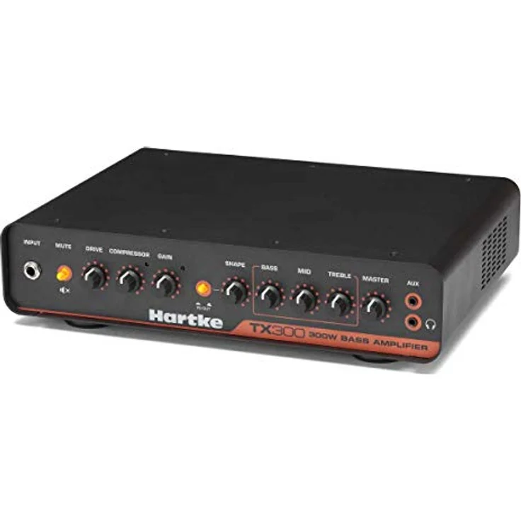 Hartke TX300, Bass Topteil mit 300 Watt, 3-Band EQ, Drive/Gain/Compressor Regler, Aux In, Kopfhörer Ausgang – Bild 1