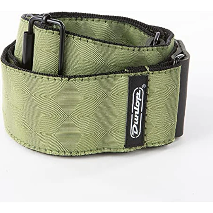 Jim Dunlop Gitarrengurt Jacquard Hexagon Echo, hochwertiges Material, flexible Gestaltung, olivgrün – Bild 1