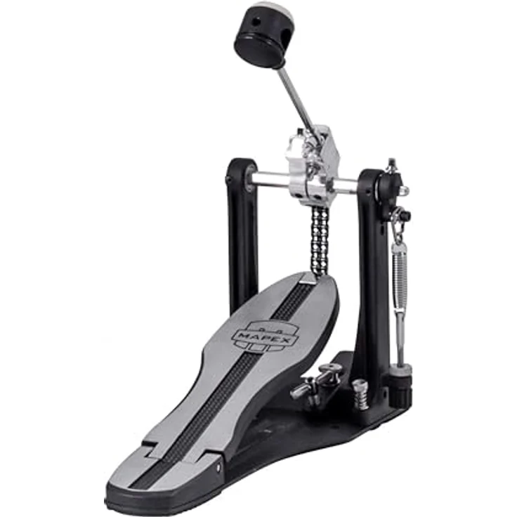 Mapex P600 Mars Bass Drum Pedal, Einzelfußmaschine mit Doppelkette und Filzbeater, stabiler Bodenplatte – Bild 2