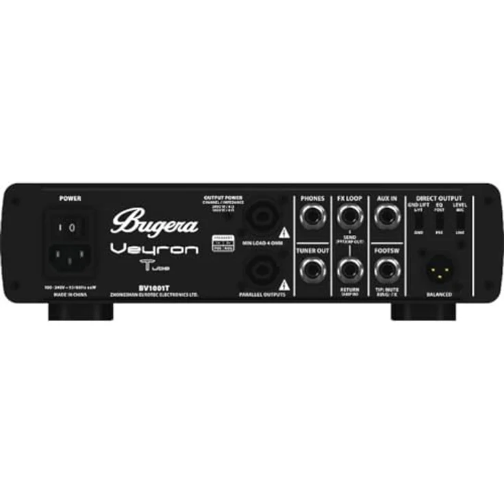 Bugera BV1001T Veyron Bass Head, Hybrid-Toppteil mit 2000 Watt, Röhrenvorstufe, Optical Compressor, 3-Band EQ, FX Loop, AUX und Kopfhörer Ausgang – Bild 2