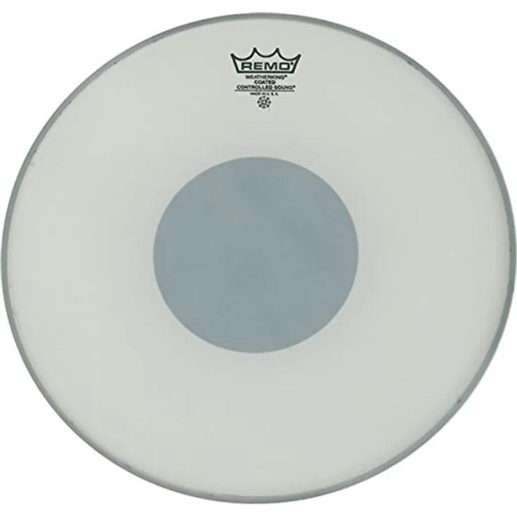 Remo 13" CS Coated Black Dot Snare, einlagiges beschichtetes Schlagzeugfell mit kontrolliertem Ton, schwarz