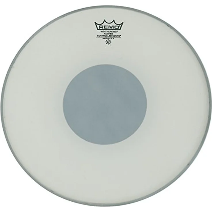 Remo 13" CS Coated Black Dot Snare, einlagiges beschichtetes Schlagzeugfell mit kontrolliertem Ton, schwarz – Bild 1