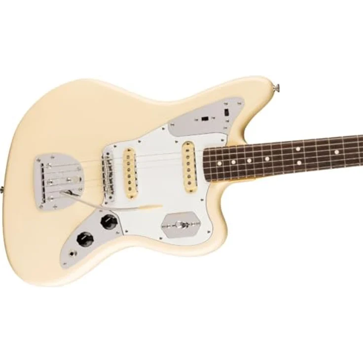Fender Johnny Marr Jaguar OWT, E-Gitarre mit Erle Korpus, Ahorn Hals, Palisander Griffbrett, Olympic White, inkl. Hardshell Case – Bild 3