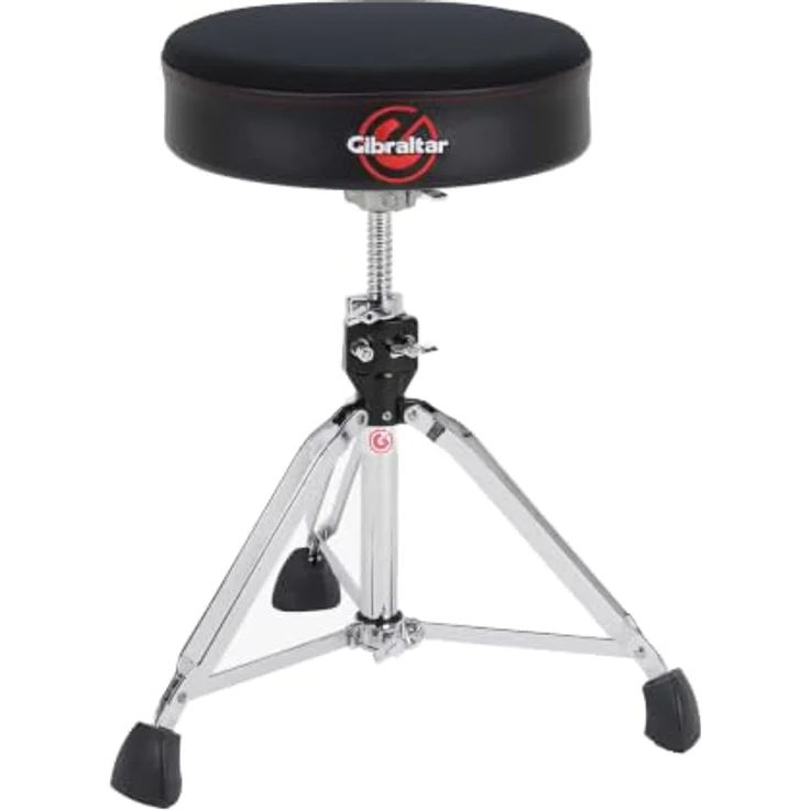 Gibraltar Schlagzeughocker 9000 Series, Drumhocker Round Neoprene 9608NR, Durchmesser 35cm, höhenverstellbar 51-66cm, Super Lock, Dreibein-Position, 'Super Foot' Gummifüße – Bild 3