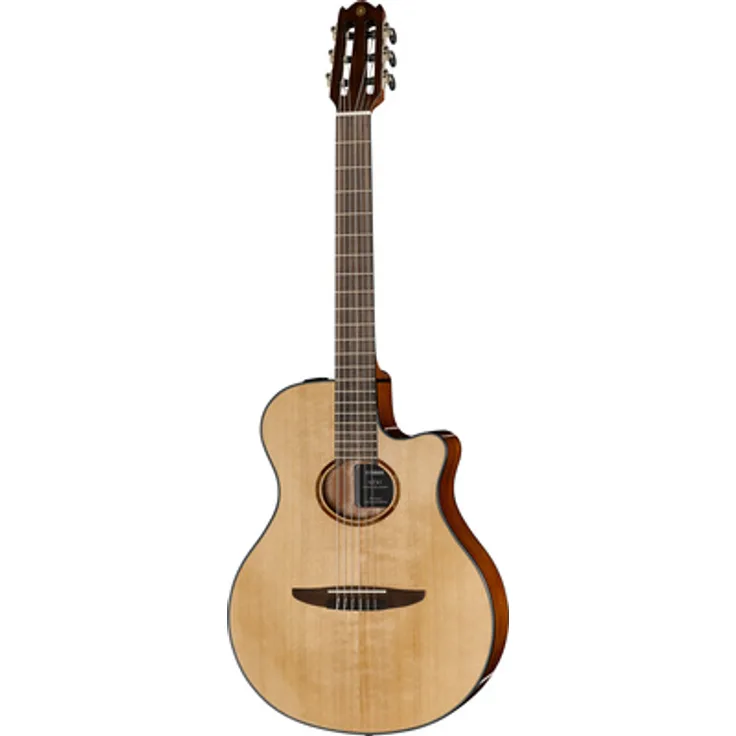 Yamaha NTX1NT NAT, Akustisch-Elektrische Konzertgitarre mit massiver Sitka Fichtendecke und Cutaway, Natural Finish