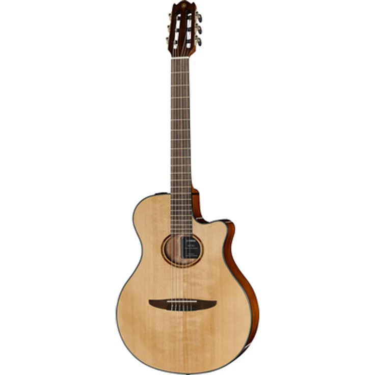 Yamaha NTX1NT NAT, Akustisch-Elektrische Konzertgitarre mit massiver Sitka Fichtendecke und Cutaway, Natural Finish