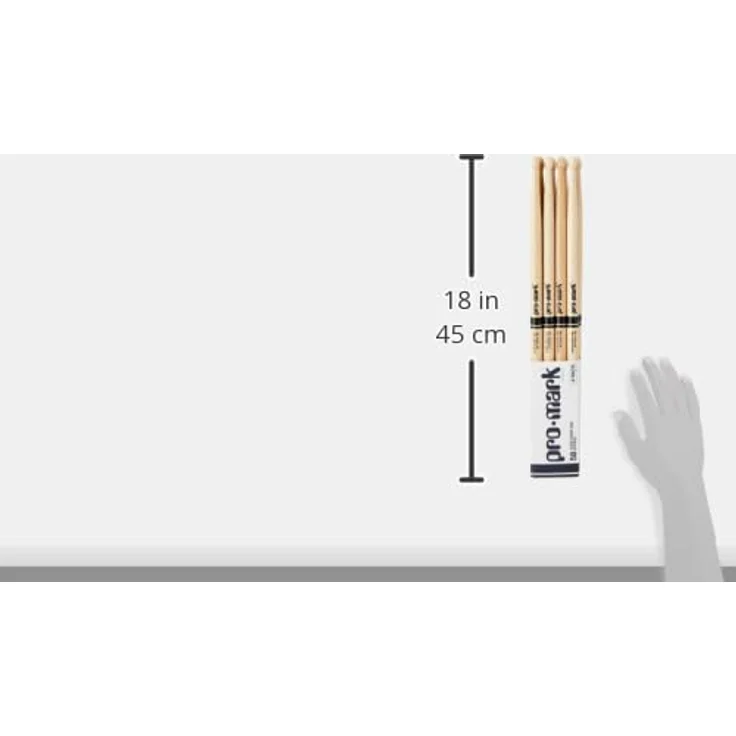 Pro Mark 5B Classic Attack Oak, 4er Set Drumsticks aus Shira Kashi mit ovalem Tip, 40,64 cm lang, 1,5 cm Durchmesser – Bild 3