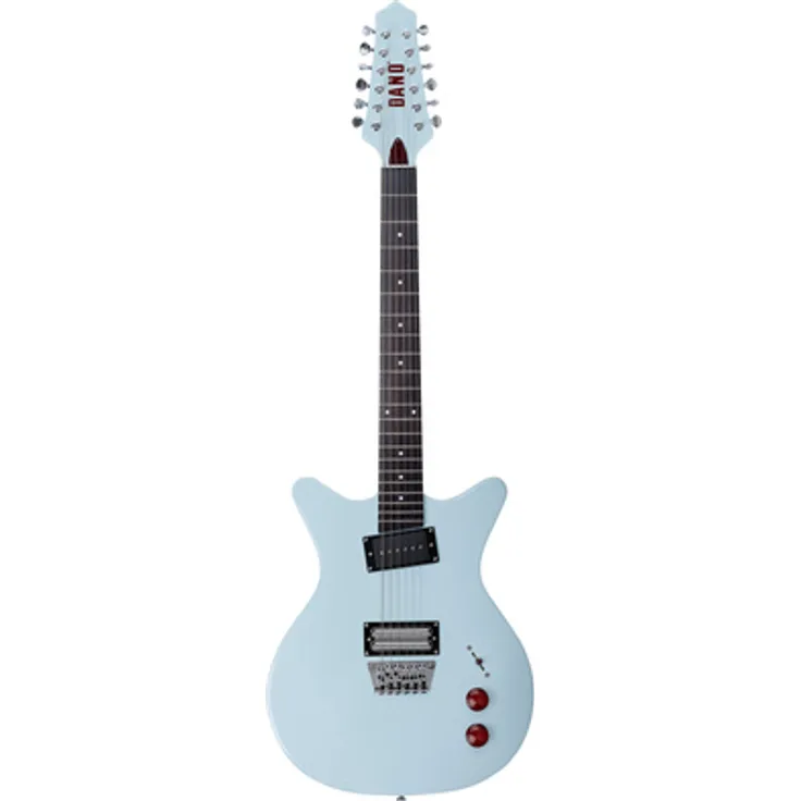 Danelectro Dan O. Cool 12 String E-Gitarre, semi-hollow Body, P90 und Humbucker, aqua