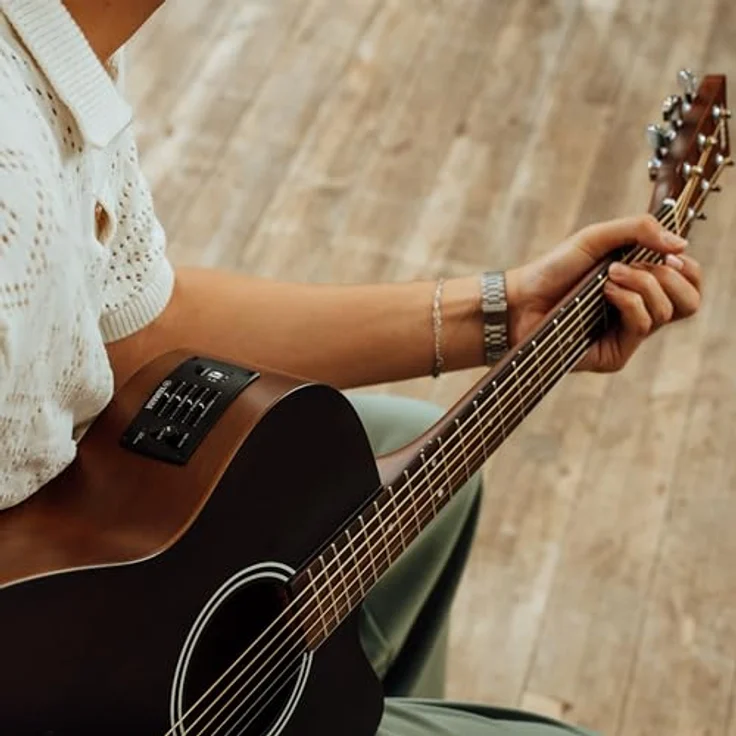 Yamaha FX400 Natural Satin, Westerngitarre Dreadnought mit Fichtendecke, Palisandergriffbrett und SYSTEM75 Elektronik – Bild 6
