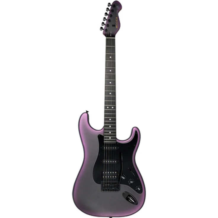 Mooer MSC18 Pro Dark Aurora Satin, 6-Saiter E-Gitarre mit Roasted Ahorn Hals, Tech-Ebenholz Griffbrett und Vintage Tremolo
