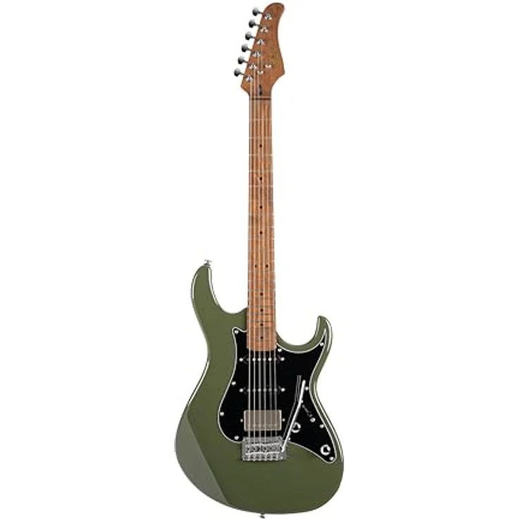 Cort G250 SE Olive Dark Green, ST-Style E-Gitarre mit Linden Korpus, geröstetem Ahorn Hals und VTS63 & VTH59 SSH Pickups – Bild 1