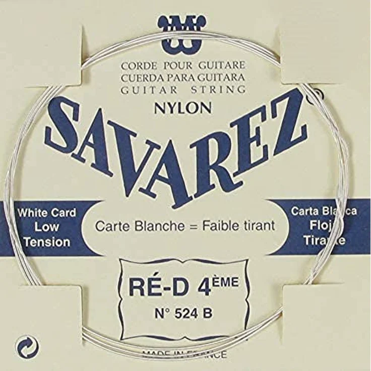 Savarez Traditional Concert 524B, Einzelsaiten für klassische Gitarre - Re4w tief, passend für 520B – Bild 1