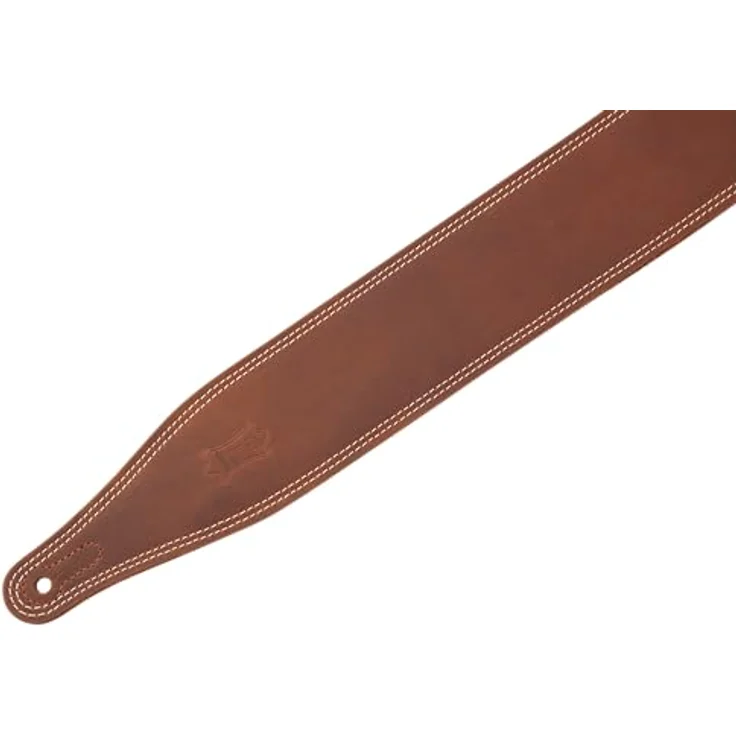 Levys Butter Leather Strap 2,5"BR, Gitarrengurt aus braunem Leder mit Doppelnähten, verstellbar von 104 cm bis 140 cm – Bild 7