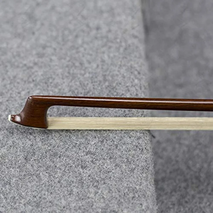 VingoBow 4/4 Master Pernambuco Violinenbogen Nr. 920V, elegantes Design mit Sterlingsilberwicklung und Ebenholzfrosch, dunkelbraun – Bild 4