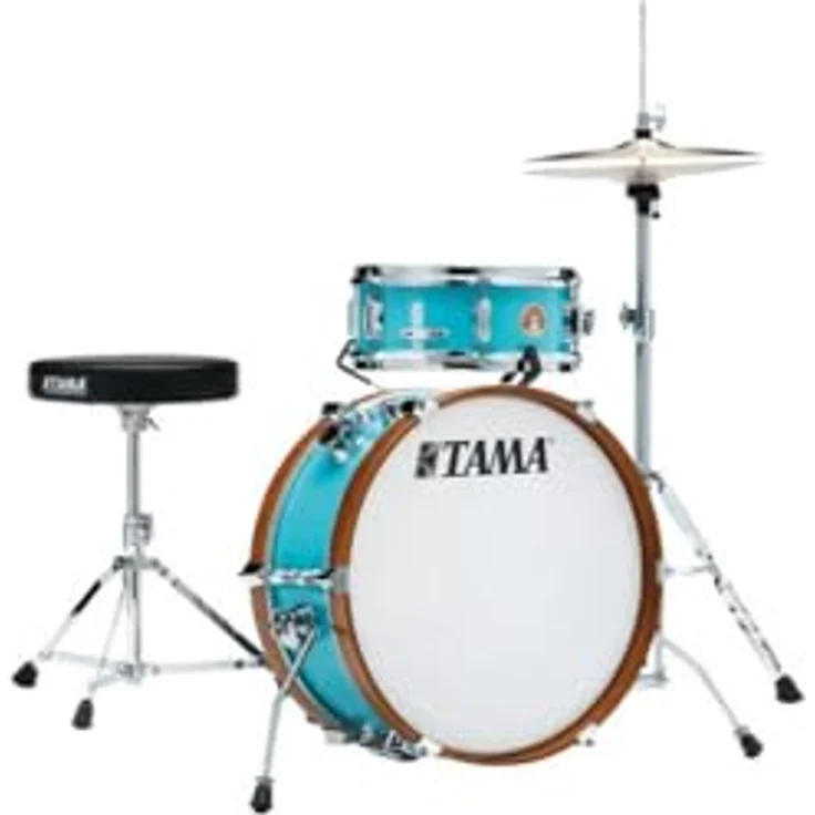 Tama Club Jam Mini Kit LJK28S-AQB, kompakter Kesselsatz aus Mersawa/Pappel, 18"x7" Bass Drum, 12"x5" Snare, Farbe: Aqua Blue – Bild 1