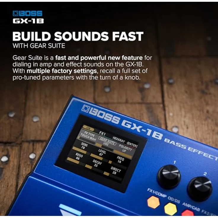 Boss GX-1B Bass Effects Processor, Multi-Effektpedal für E-Bass mit 130 Effekten und Bluetooth Audio, kompaktes Design – Bild 4
