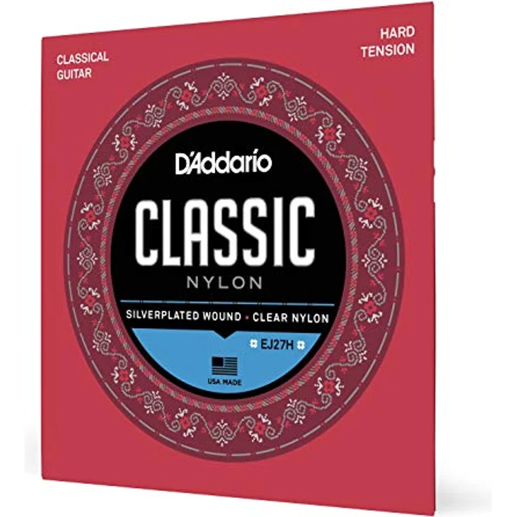 D'Addario EJ27H, Nylon Gitarrensaiten für Konzertgitarre, Hard Tension, ideal für Studenten, in den USA hergestellt – Bild 1
