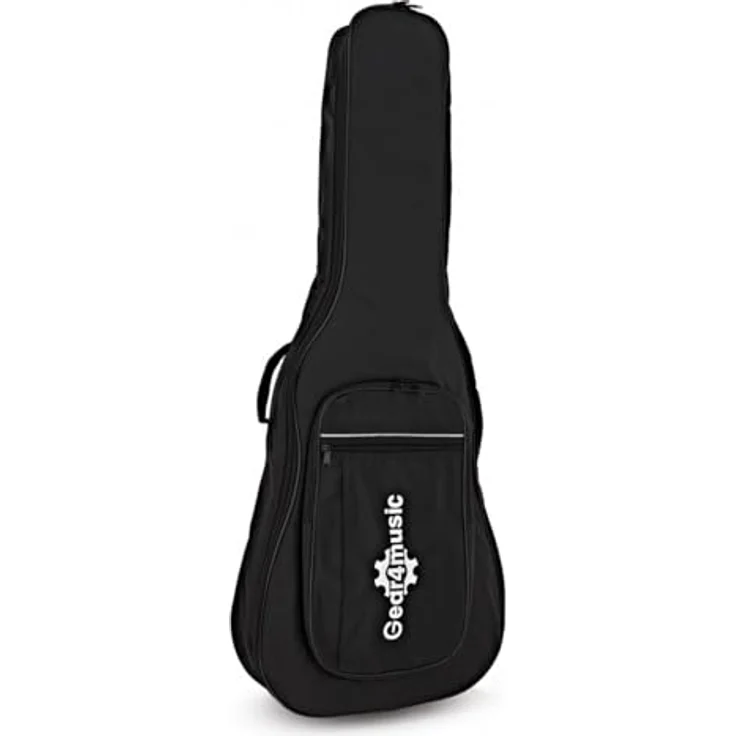 Gear4Music Gepolsterte Gitarrentasche für 3/4-Konzert-/Akustikgitarren, leichtes Design mit verstellbarem Gurt und Fronttasche für Zubehör – Bild 1