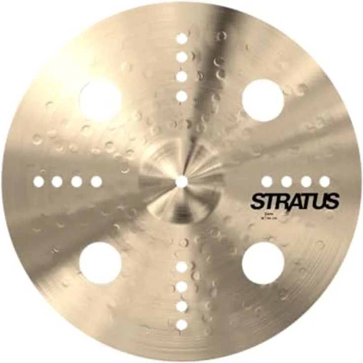Sabian 18" Stratus Zero, Effektbecken aus B20 Bronze mit O-Zone und Aero Lochung, explosiver Klangcharakter