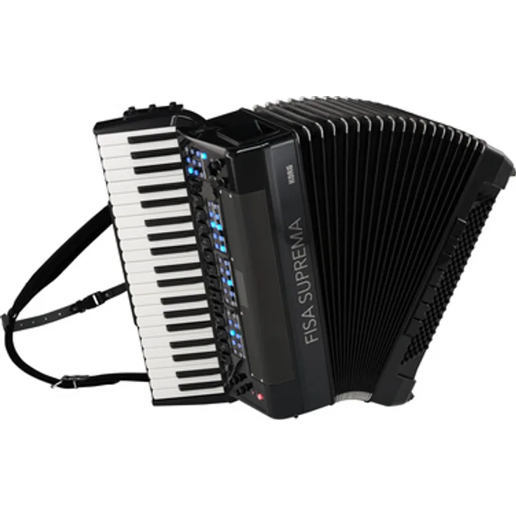Korg FISA SUPREMA PMBK, Akkordeon mit 41 Tasten, 120 Bassknöpfen, 300 Klängen, 580 MB Speicher, schwarz