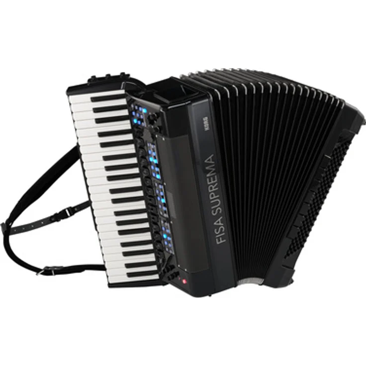 Korg FISA SUPREMA PMBK, Akkordeon mit 41 Tasten, 120 Bassknöpfen, 300 Klängen, 580 MB Speicher, schwarz