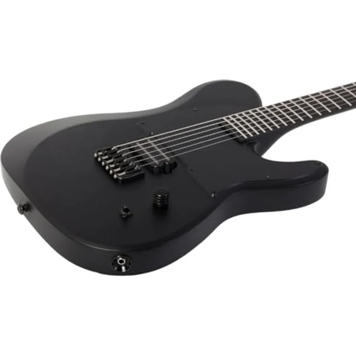 Schecter PT Black Ops, T-Style E-Gitarre aus Mahagoni, Satin Black Open Pore, mit Fishman Fluence Tonabnehmer und 24 X-Jumbo Stainless Steel Bünden – Bild 4
