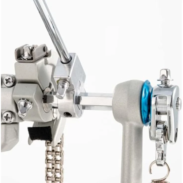 Dixon PP-P2D-EU Double Pedal, Doppelfußmaschine mit Doppelkettenantrieb, See-through blue Dual Surface Beater, unabhängige Höhenverstellung und Schlagwinkel-Einstellung, inklusive Tasche – Bild 2