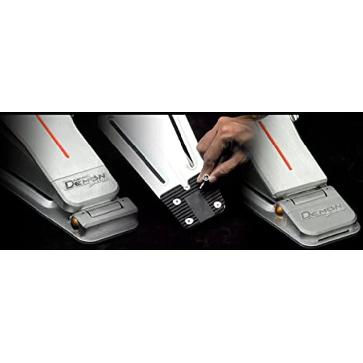 Pearl P-3002C Demon Double Pedal, Kettenantrieb Fußmaschine mit Ninja Kugellagern und Duo Deck Longboard, inkl. Koffer – Bild 3