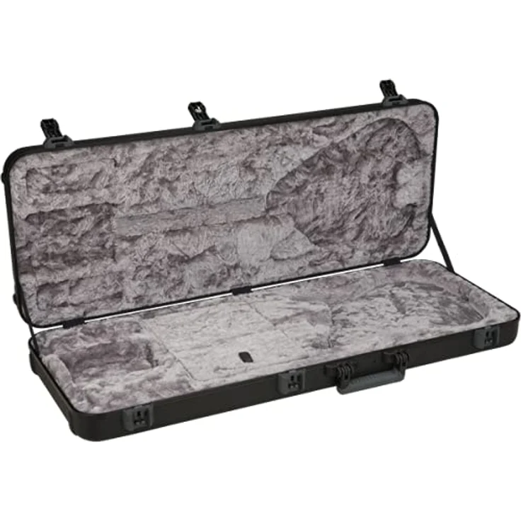 Fender Acoustasonic Deluxe Case, Gitarrenkoffer für Acoustasonic Tele/Stratocaster, schwarz, mit Plüsch Innenfutter und Zubehörfach – Bild 2