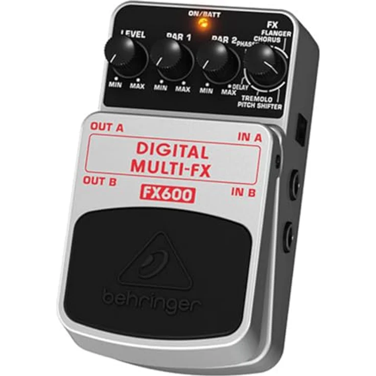 Behringer FX600, Digitales Stereo Multi Effektpedal mit 24-Bit Effekten: Flanger, Chorus, Phaser, Delay, Tremolo und Pitch Shifter – Bild 2