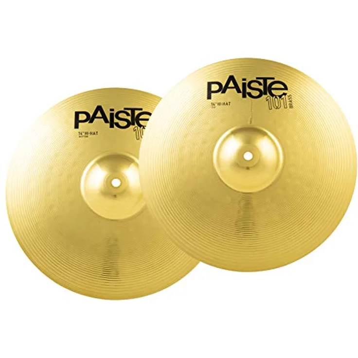 Paiste 101 Brass HiHat 14", Schlagzeugbecken mit sorgfältiger Verarbeitung und ausgewählten Materialien