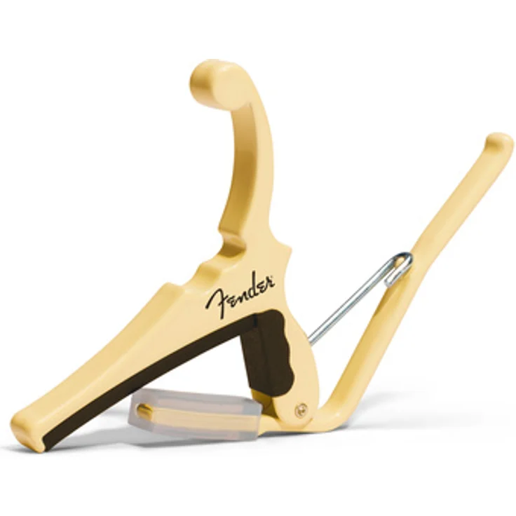 Kyser Fender Classic Capo KGE OWH, Quick Change Kapodaster für E-Gitarre, Aluminium, Olympic White