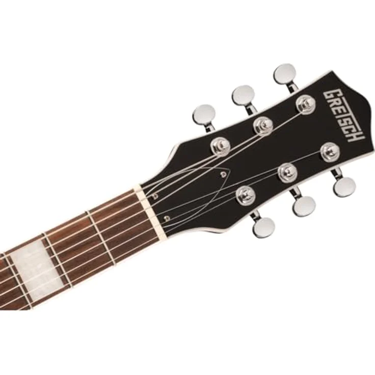 Gretsch G5220 EMTC Jet SWT TEA, E-Gitarre mit Mahagoni-Korpus, Ahorn-Decke, 2x Black Top Broad’Tron Tonabnehmer, Sweet Tea – Bild 6