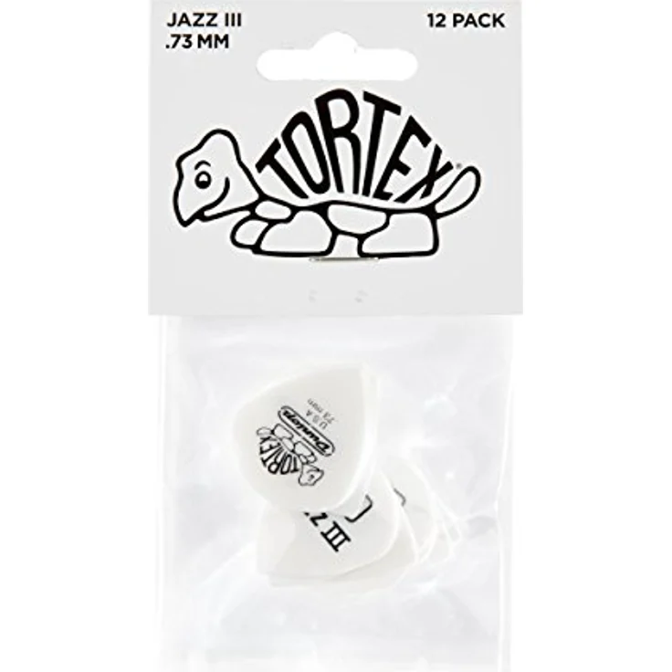 Dunlop Tortex Jazz III White, Plektrum Set 0,73mm, 12 Stück, made in USA – Bild 4