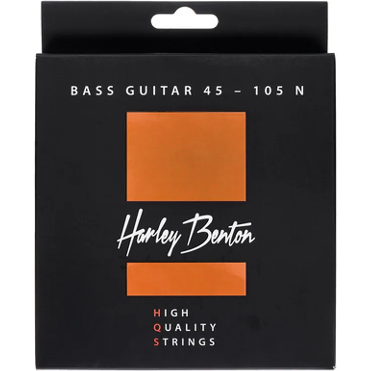 Harley Benton HQS Bass 45-105N, Nickelbeschichtete Bassgitarrensaiten für Long Scale, kompletter Satz 045-105