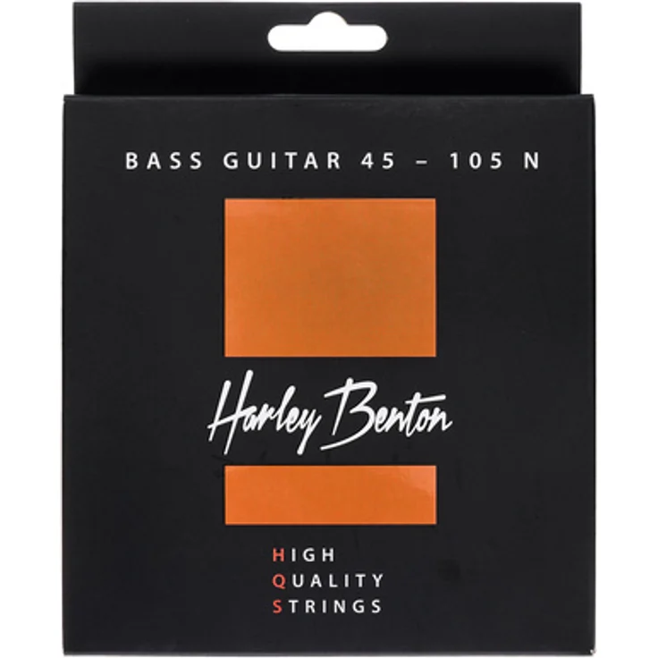 Harley Benton HQS Bass 45-105N, Nickelbeschichtete Bassgitarrensaiten für Long Scale, kompletter Satz 045-105