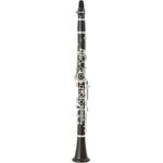 F.A. Uebel 621 Bb-Clarinet, Grenadillholz mit deutscher Griffweise, Gabel-F/B-Mechanik, versilberte Neusilbermechanik, inkl. ESM Mundstück und Koffer