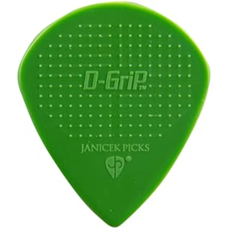 D-Grip Picks Jazz C Nylon Green 1,00mm, Plektrum mit 3D-Grip-Textur, große C-Form, Packung mit 6 Stück – Bild 2