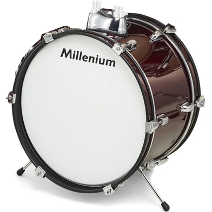 Millenium 16" Focus Junior Bass Drum, 10" Tiefe mit 6 Spannschrauben pro Seite, rot