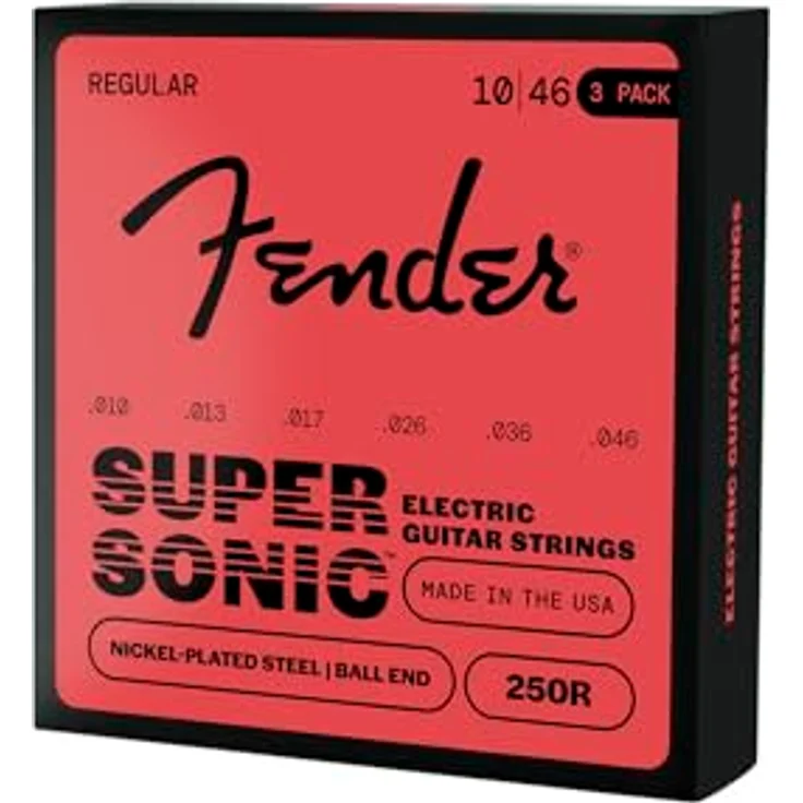 Fender Super 250R NPS Ball End Strings, E-Gitarrensaiten (.010-.046), 3er Pack mit Vapor Corrosion Pack – Bild 4