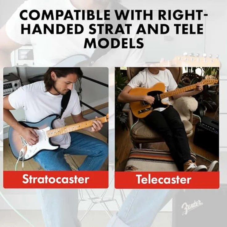 Fender CLSC SRS Case Strat/Tele, Gitarrenkoffer für Telecaster und Stratocaster, Farbe Tweed mit rotem Plüschinnenteil und große Zubehörfach – Bild 6
