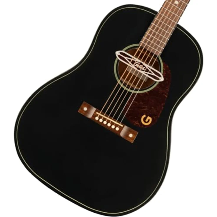 Gretsch JD Dread DELTO TSPG BLKT, Dreadnought-Westerngitarre mit schwarzer Decke, laminiertem Sapele-Boden und Zargen, Walnussgriffbrett, Gretsch Deltoluxe Tonabnehmer – Bild 1