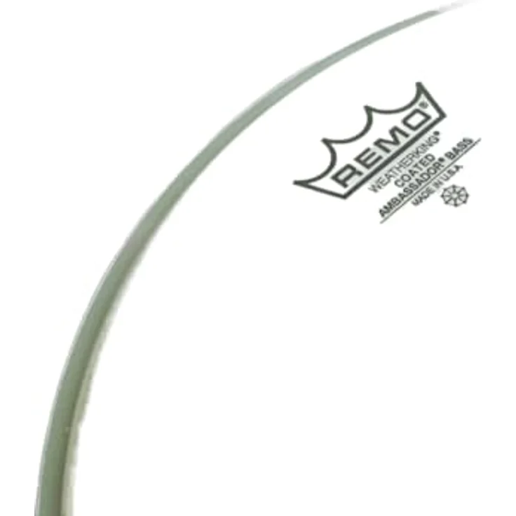 Remo 28" Ambassador Coated Bass Drum, einschichtiges weiß beschichtetes Schlagfell – Bild 2