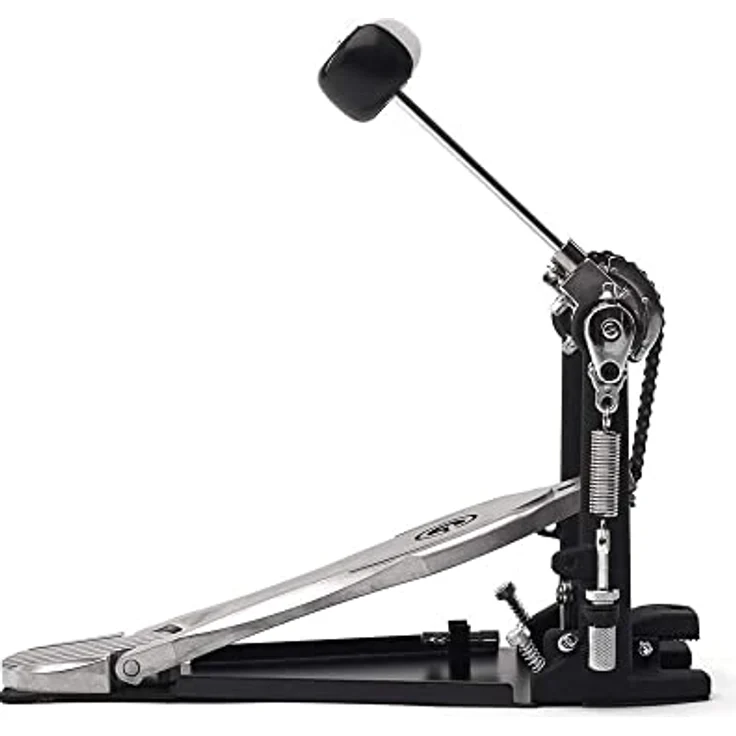 Gibraltar 6711S Bass Drum Single Pedal, professionelle Fußmaschine mit G-Class Trittplatte, Doppelkette und Dual-Beater (Kunststoff/Filz) – Bild 1