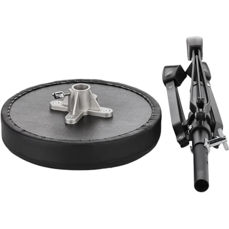GEWA Schlagzeughocker PS805120, höhenverstellbar, runder Sitz, schwarz, doppelstrebig, robust und hochwertig – Bild 5