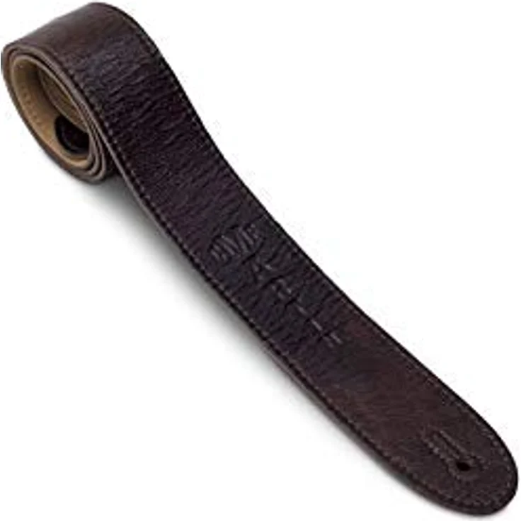 Martin Guitar Soft Leather Strap, Western Gitarrengurt aus braunem gemasertem Leder, verstellbar von 93 cm bis 124 cm, Made in USA – Bild 3