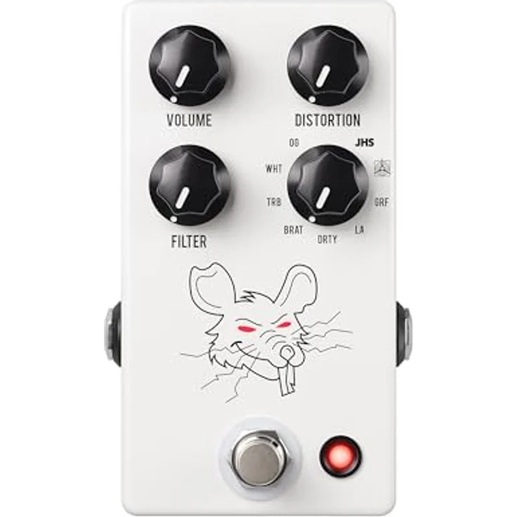 JHS Pedals Packrat White, Multi-Mode Overdrive/Distortion/Fuzz Effektpedal mit 9 Sound-Modi, weiß – Bild 2