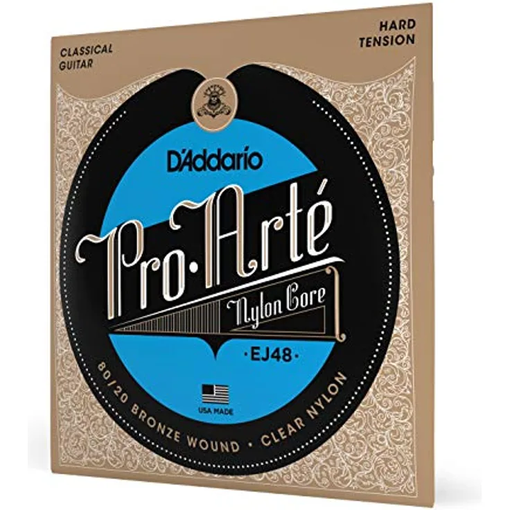 Daddario EJ48, Saiten Satz für Konzertgitarre, Hard Tension, 80/20 Bronze - Nylon