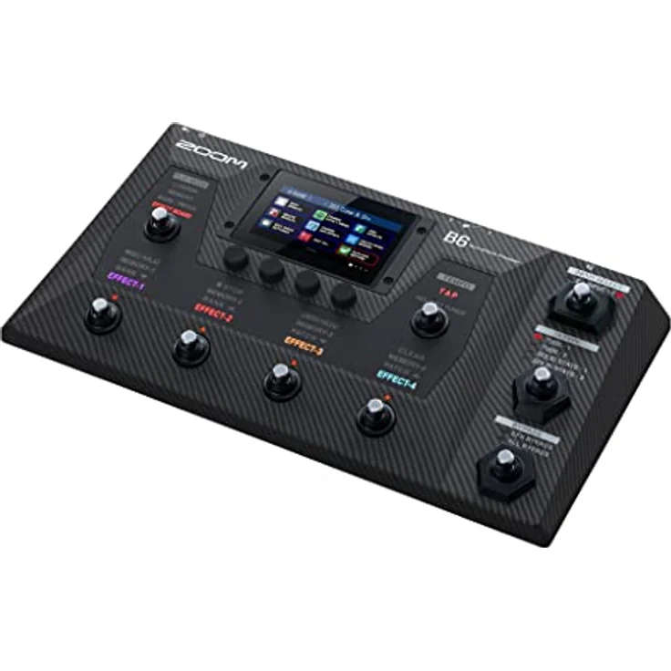 Zoom B6 Bass-Multieffektprozessor Pedalboard mit 9 Fußschaltern, Touchscreen, DI-Boxen, Looper und USB-Audiointerface für Studio & Bühne – Bild 3