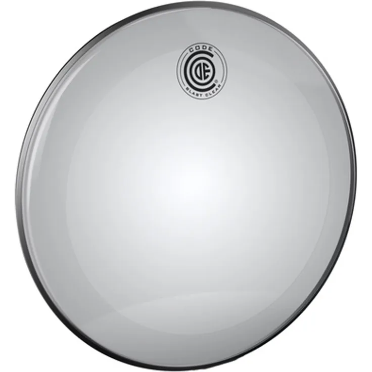 Code 22" Blast Clear Bass Drum Head, einlagig mit Dämpfungsring, transparent, Grip-Tight Hoops aus Aluminium, klassischer Allround Sound mit Obertonkontrolle und Fokus auf Low-End